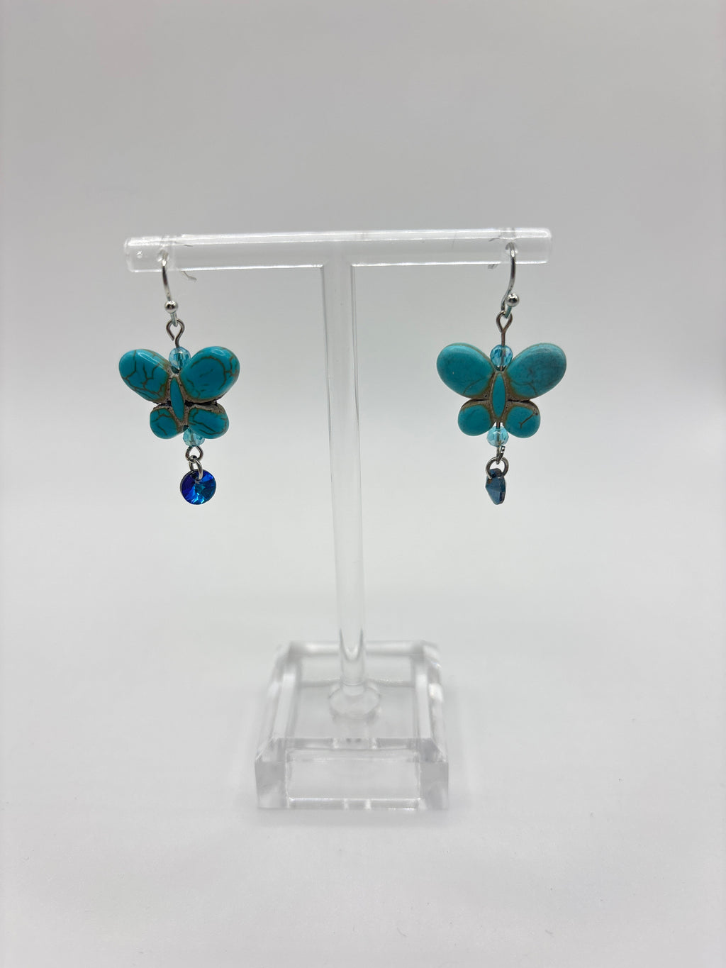 Blue butterfly with blue crystal