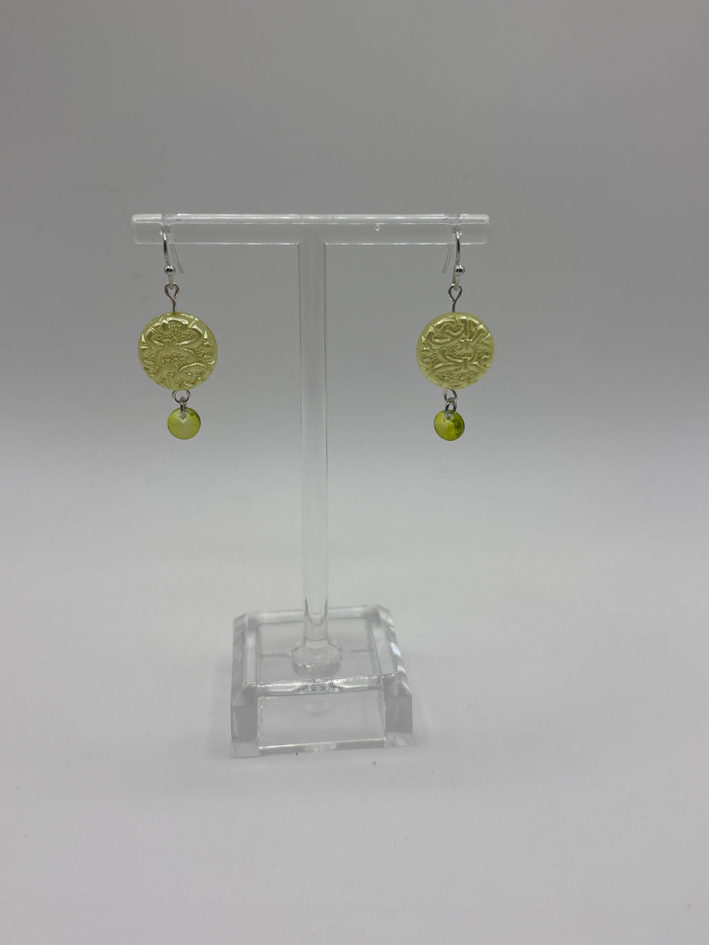 Peridot green medallion with dangle