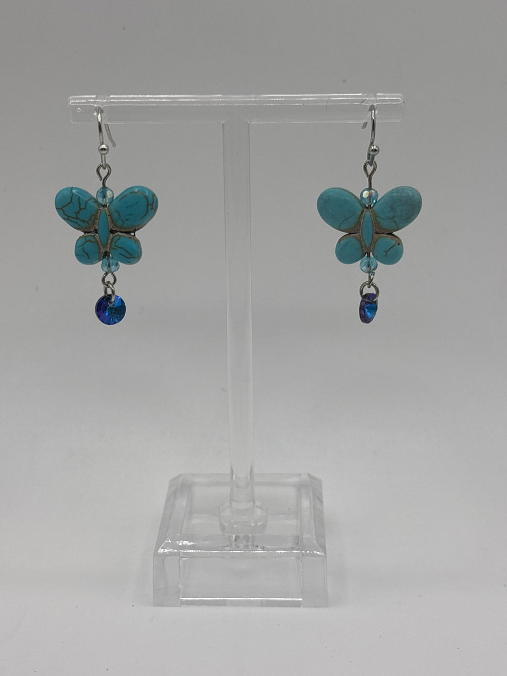 Blue butterfly with blue crystal