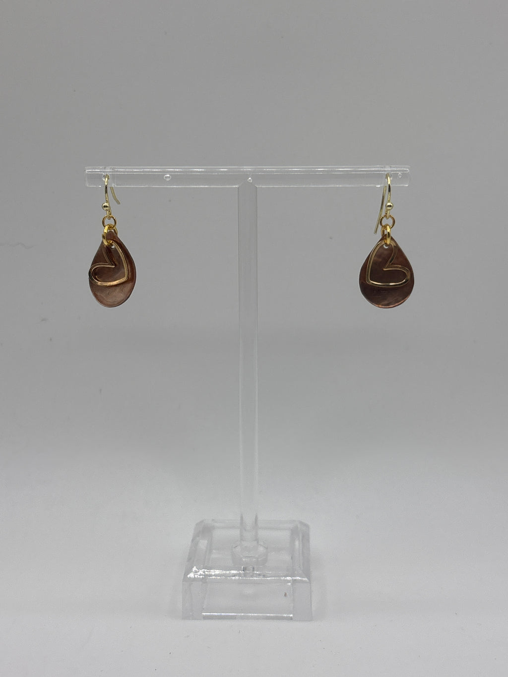 Bronze shell with gold tone heart