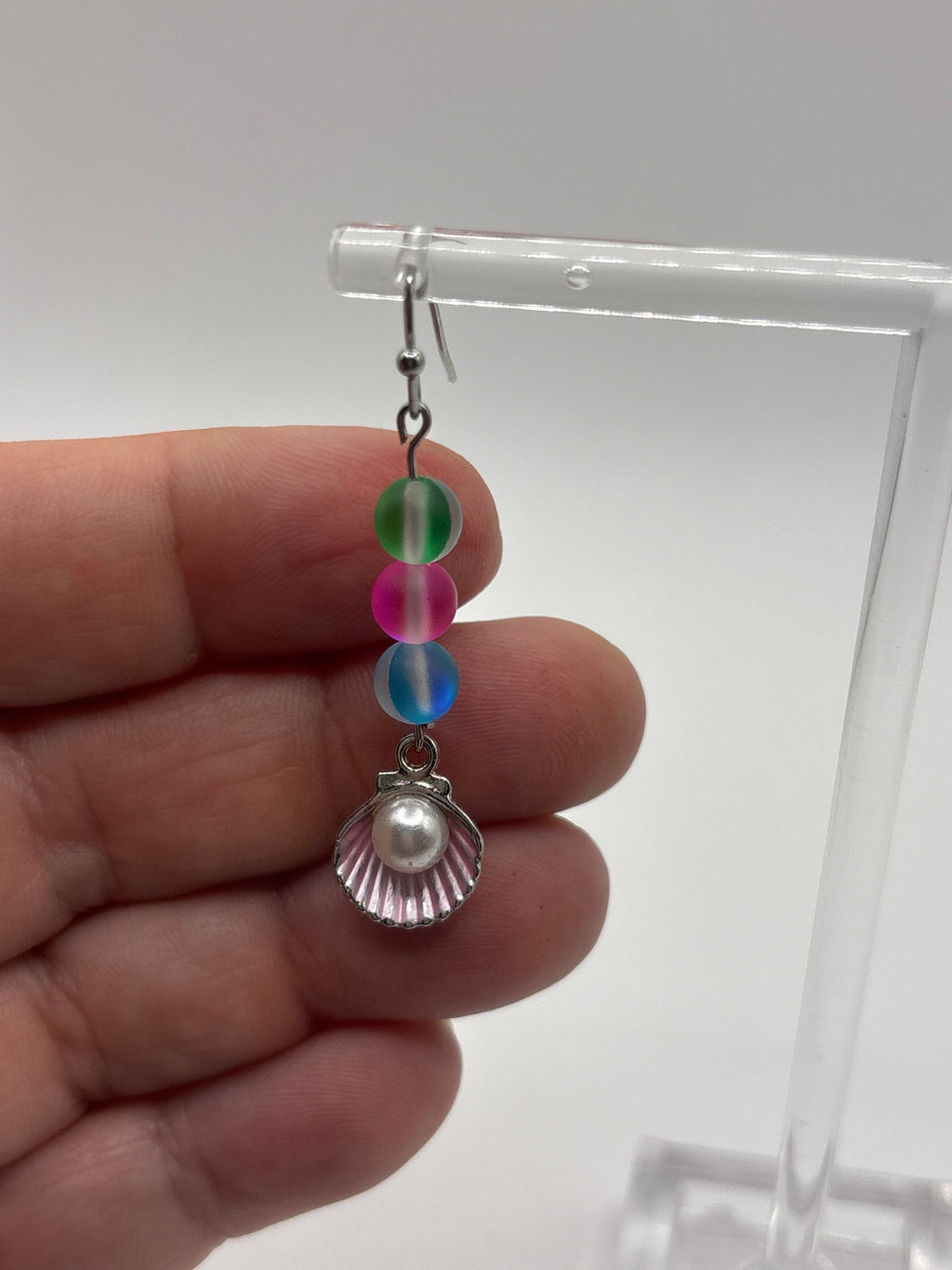 Northern lights pink shell with pearl