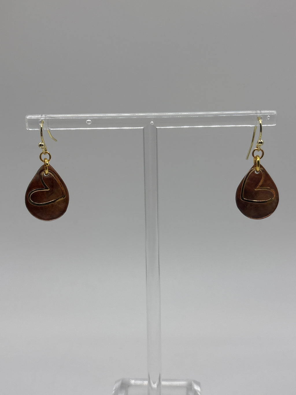 Bronze shell with gold tone heart