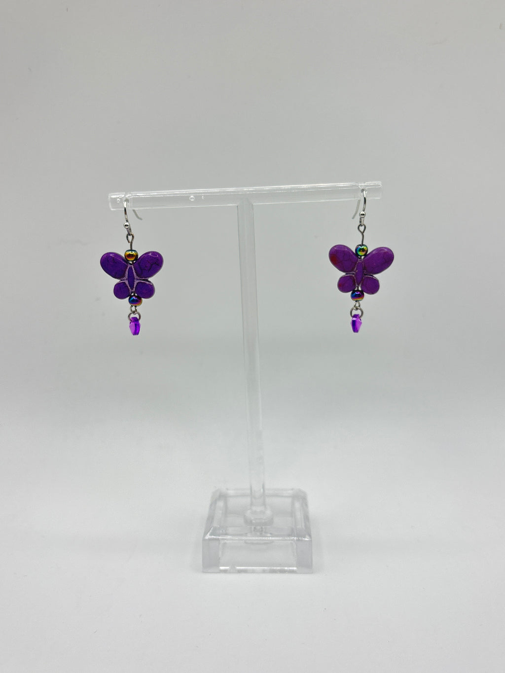 Purple butterfly with purple dangle