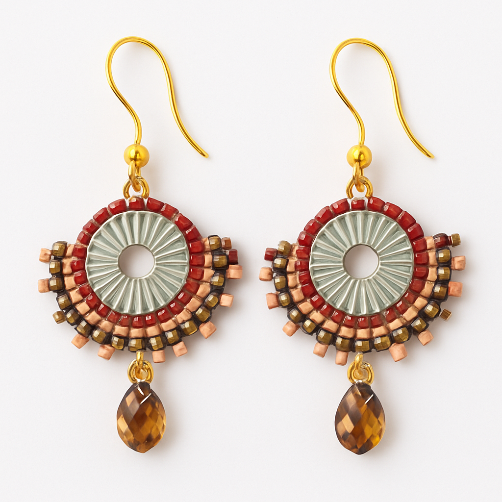Colorful beaded earrings