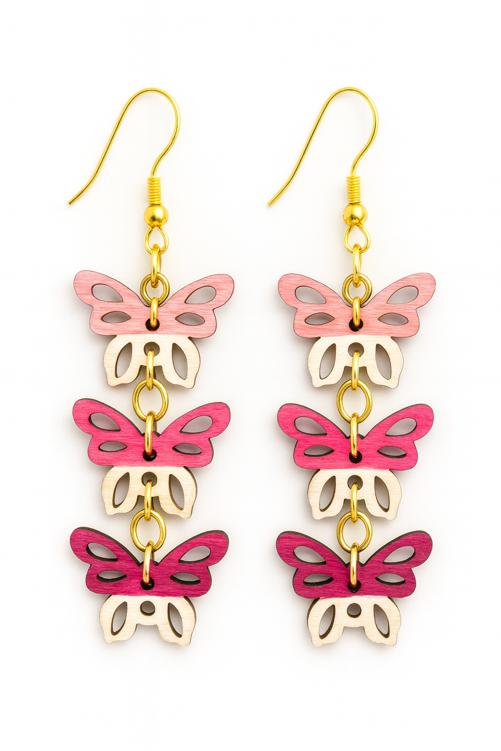 Wood butterflies ombré