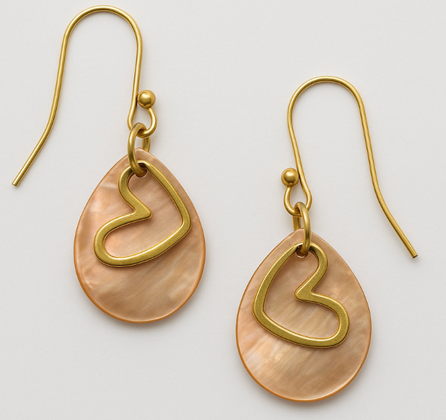 Bronze shell with gold tone heart